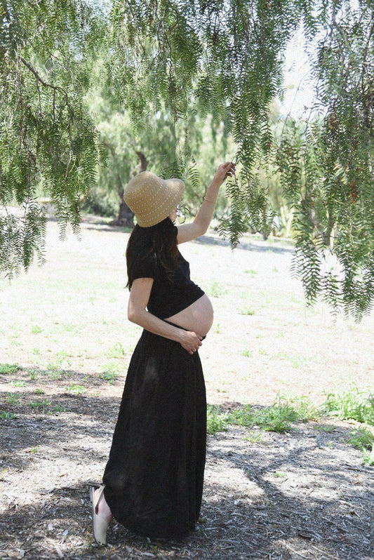 Amalfi Linen Skirt // Noir