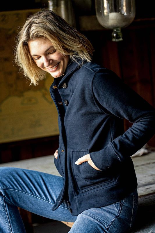 Coastal Cardigan | 14oz 100% Cotton French Terry