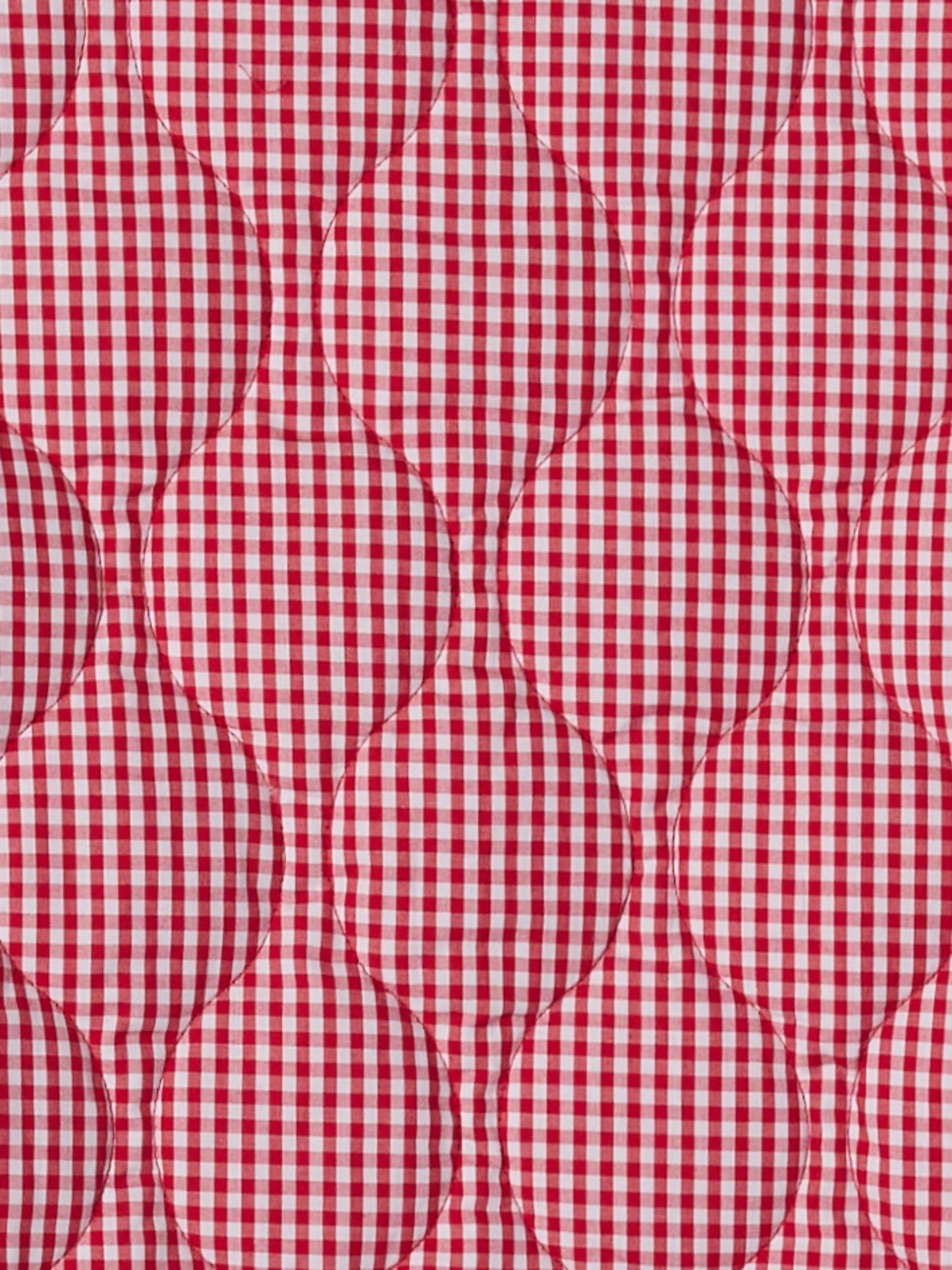 Quilted Gingham Cotton Cropper Jacket: Black / MEDIUM