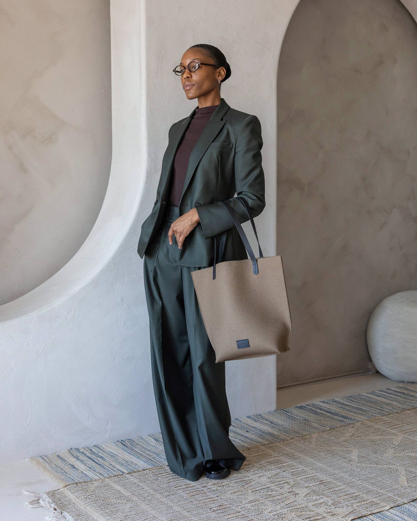 Hana Merino Wool Tote - Cumin Black by Graf Lantz