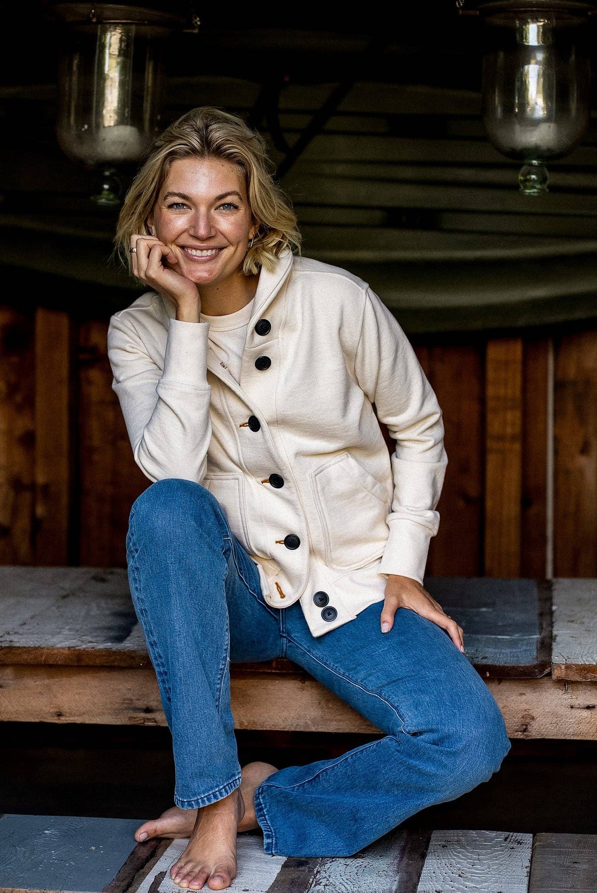 Coastal Cardigan | 14oz 100% Cotton French Terry