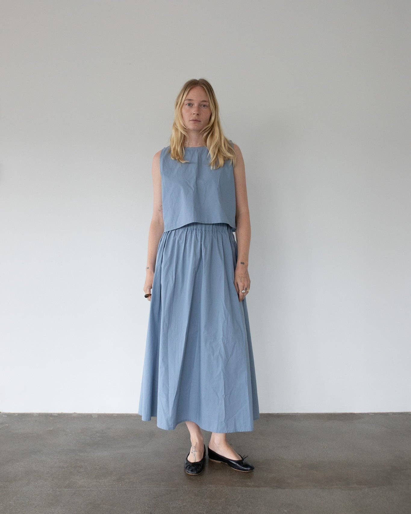Honest Cotton - Palmer Skirt: Ivory / S/M