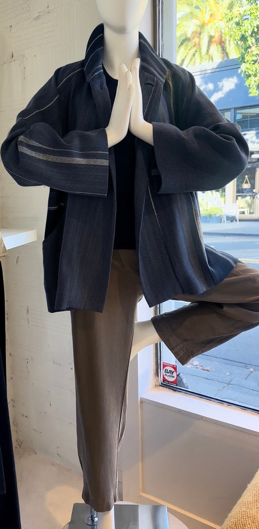 Mijikai Merino-Cotton Blended Bespoke Coat from Japan