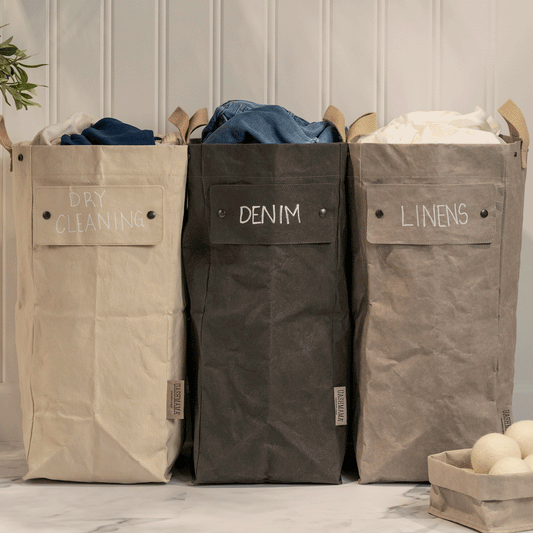 Uashmama - LAUNDRY BAG HAMPER: Grey