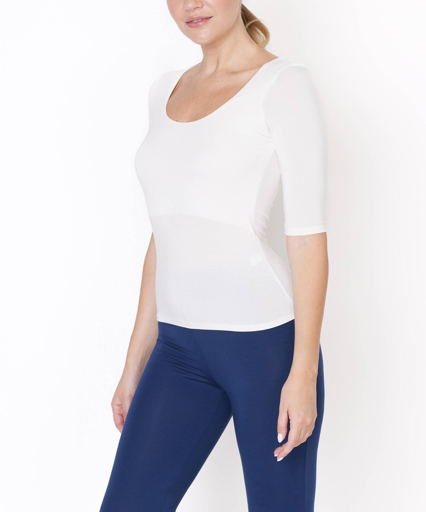 Studio Ko Clothing - BAMBOO BALLERINA YOGA TOP: Ivory / M