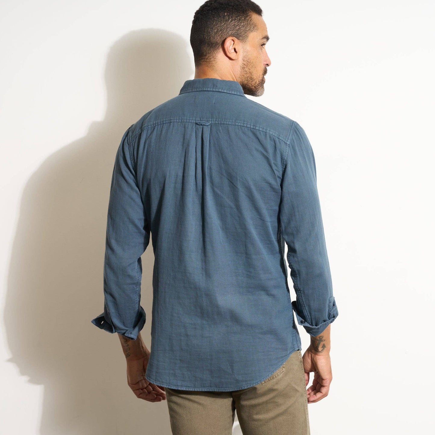 Rowan - Leeds Double Layer Cotton Gauze Shirt: Flint Gray / M / MWTP0010