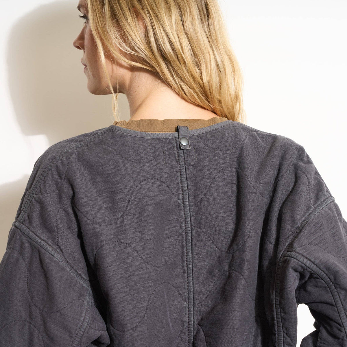 Len Quilted Cropped Cotton Bomber Jacket