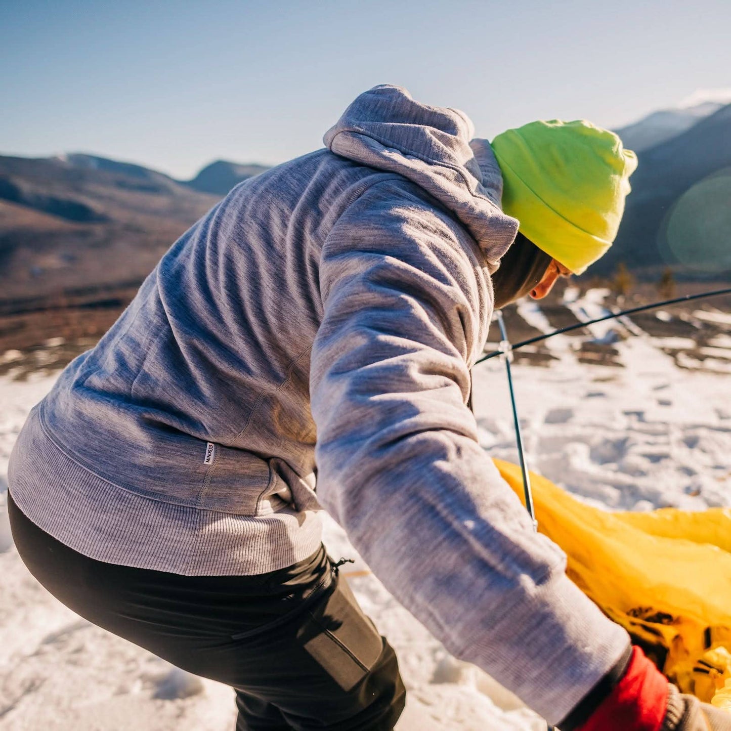 Minus33 Merino Wool - Men's Brushed Merino Wool Full-Zip Hoodie - Heavyweight: Black / XL