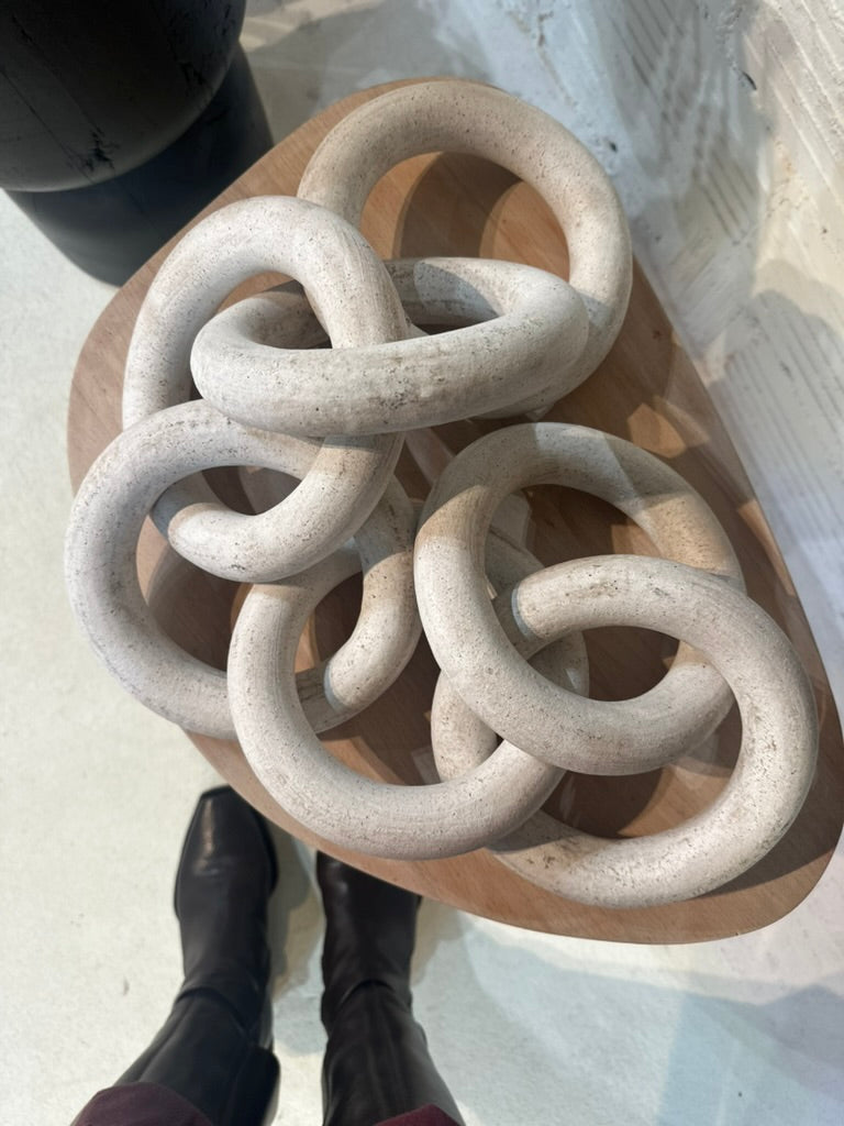7 Ring Chain - A Stoneware Sculpture by MQuan