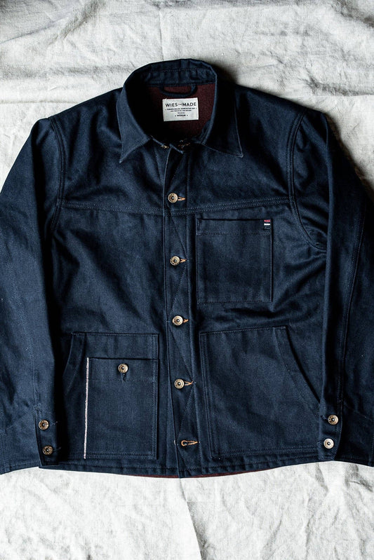 WiesMade - Men | Nico Chore Coat | Selvedge - Navy: Navy Raw Selvedge / S