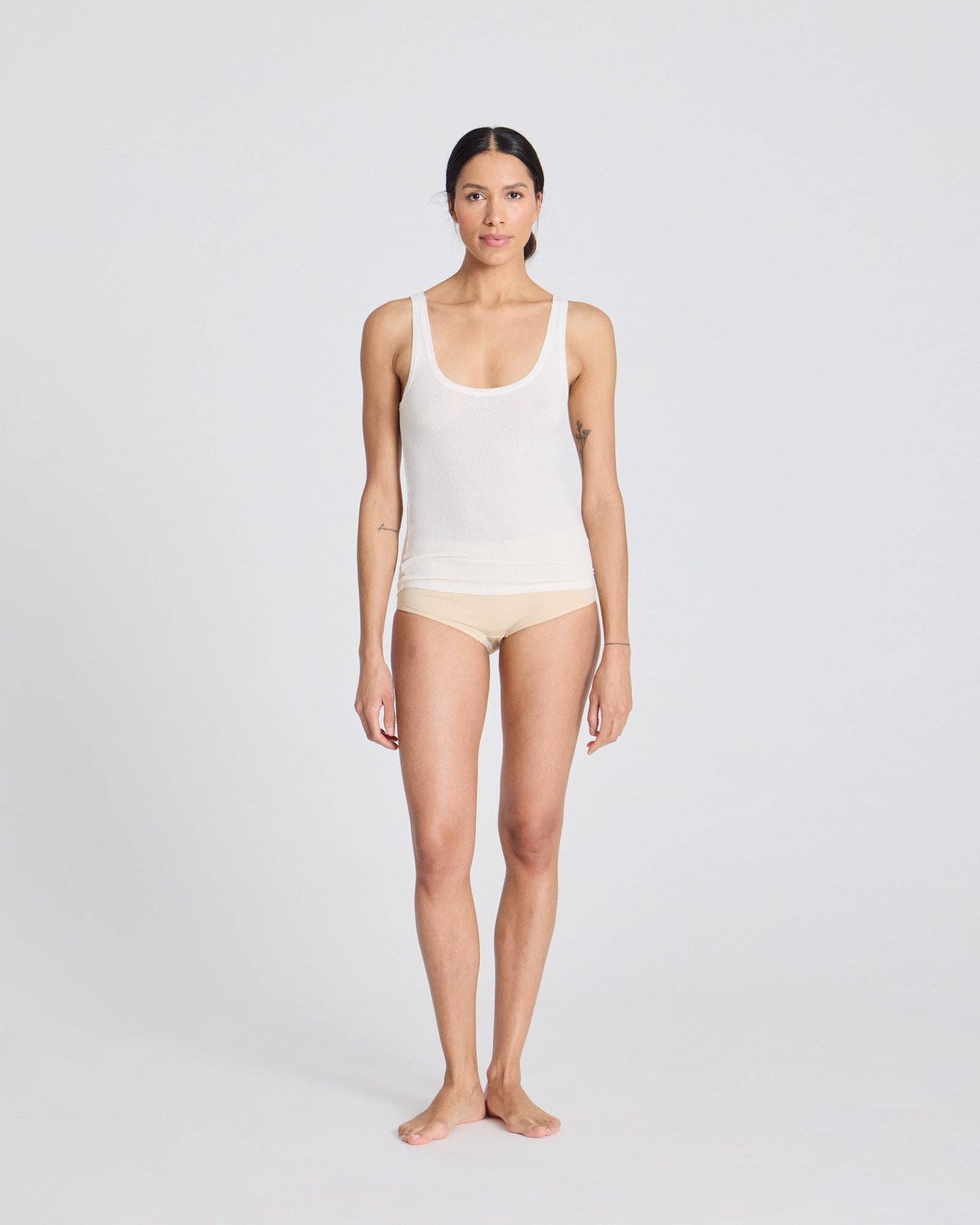 gai-lisva - Beate Cotton S´less Top 3x2 Rib GOTS 243975 - Off White: M