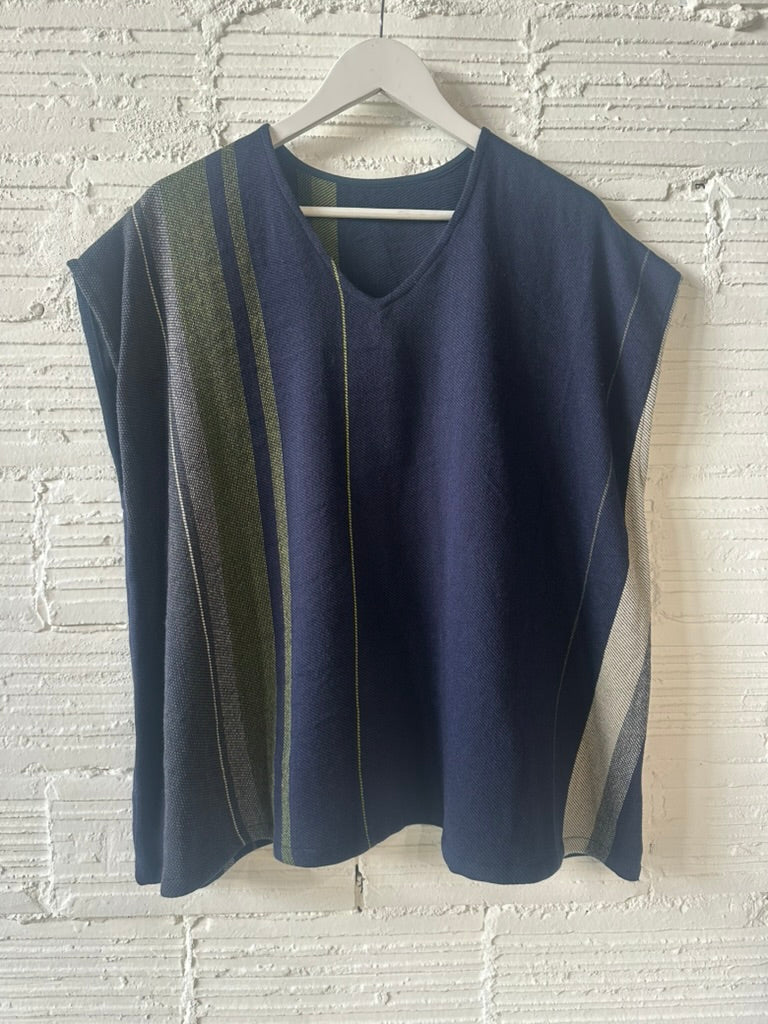 Tamaki Niime Fuwa Cap Sleeve wool-cotton Pop over