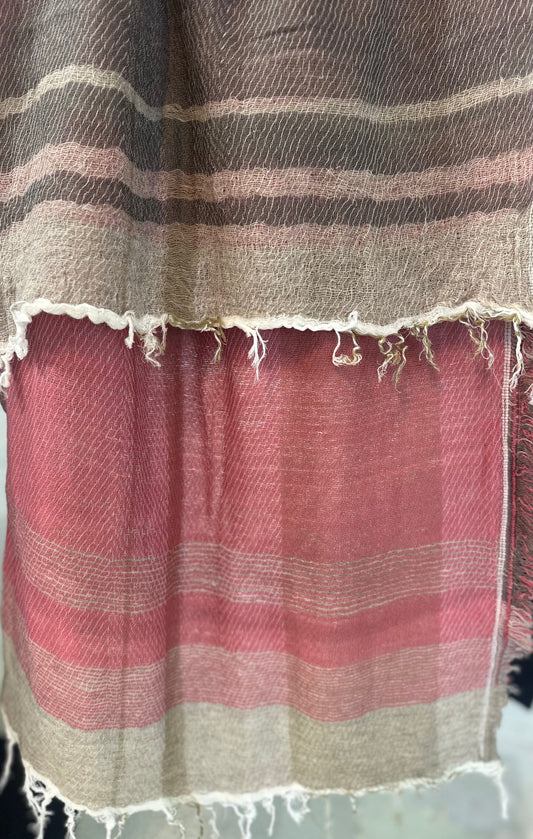 Roots Fluff shawl middle rectangular wool cotton and wool blend
