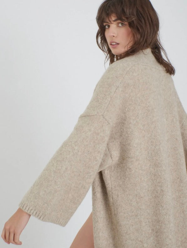 Yak-Alpaca Knitted Maxi Coat from Spain