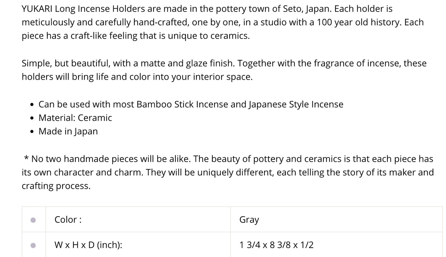 Yukari Ceramic Incense Tray