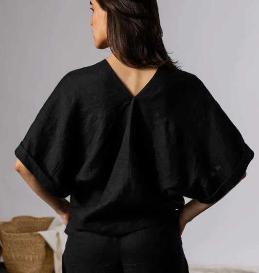 Judith Linen V Top