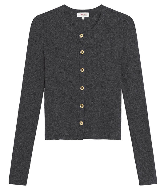 Marnina Micro-Ribbed Sweater by Goldie in Heathered Charcoal