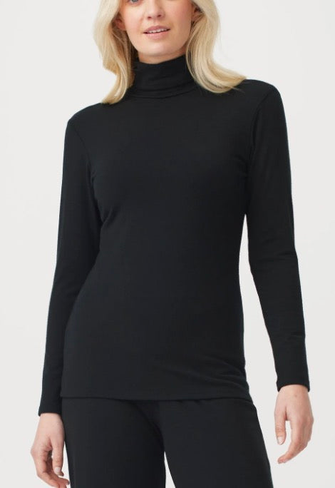 Washable Merino Roll Neck Long Sleeve from New Zealand-Deep Graphite Grey