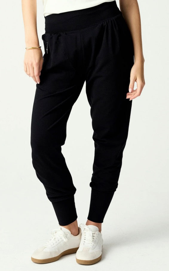 Slouchy Zip Cotton Jogger