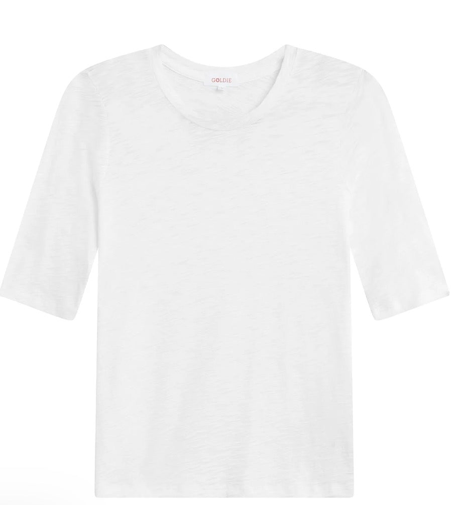 Goldie Lewinter Half Sleeve Slub Cotton Tee