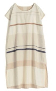 Cap tunic dress mid calf organic cotton from Japan