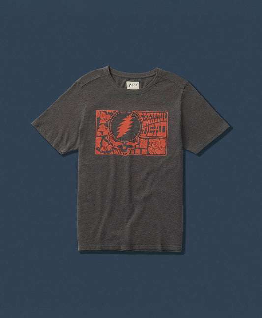 Pact - Men's Grateful Dead X Pact Graphic Tee: Fillmore Charcoal Heather / Medium