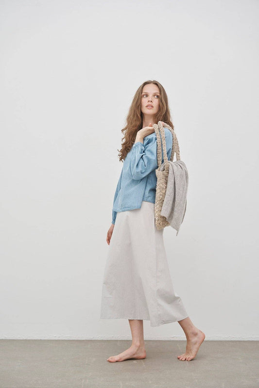 CARE BY ME - LAURA SKIRT CLASSIC: Pure white / S