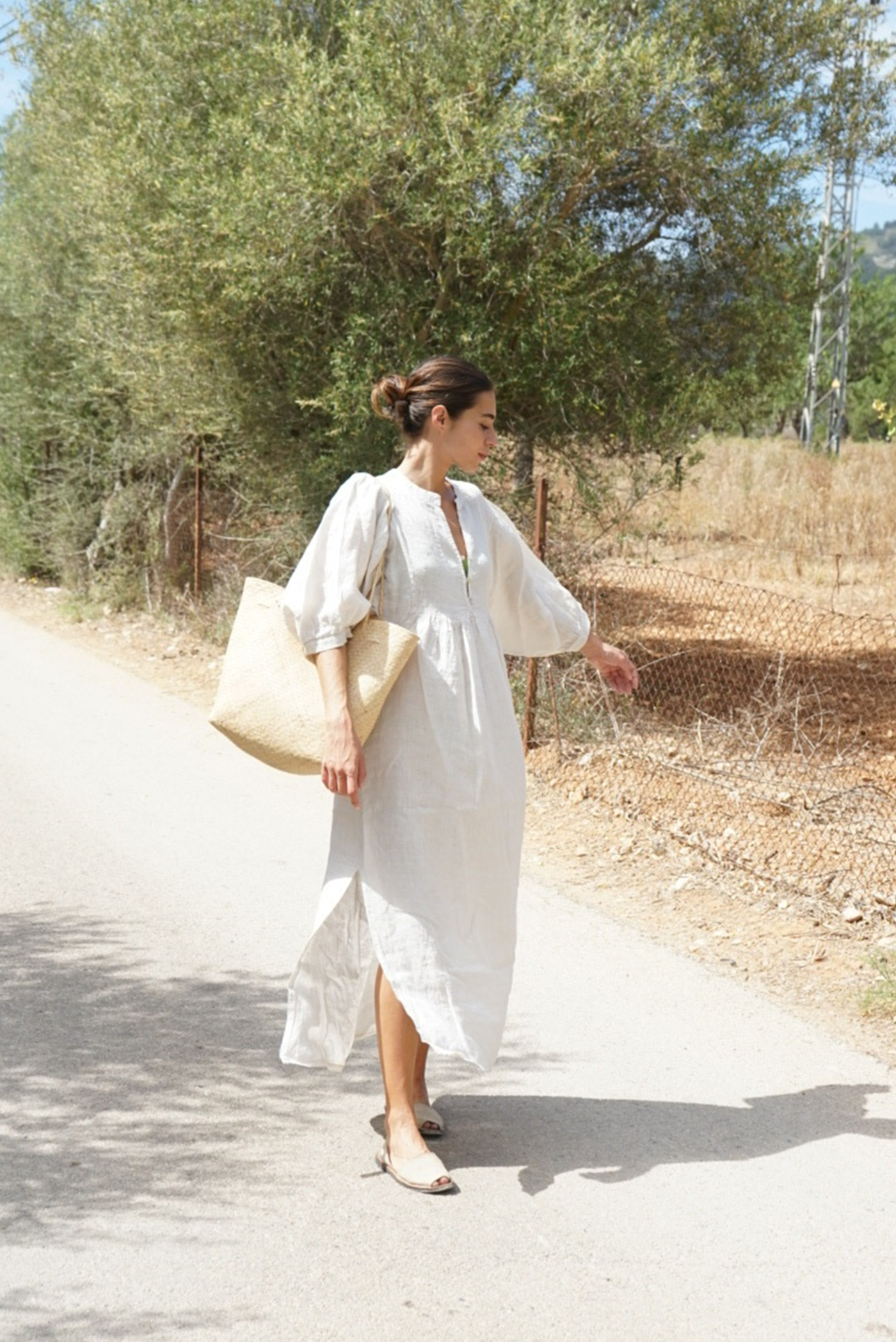 Linen Bonita Dress // Moon