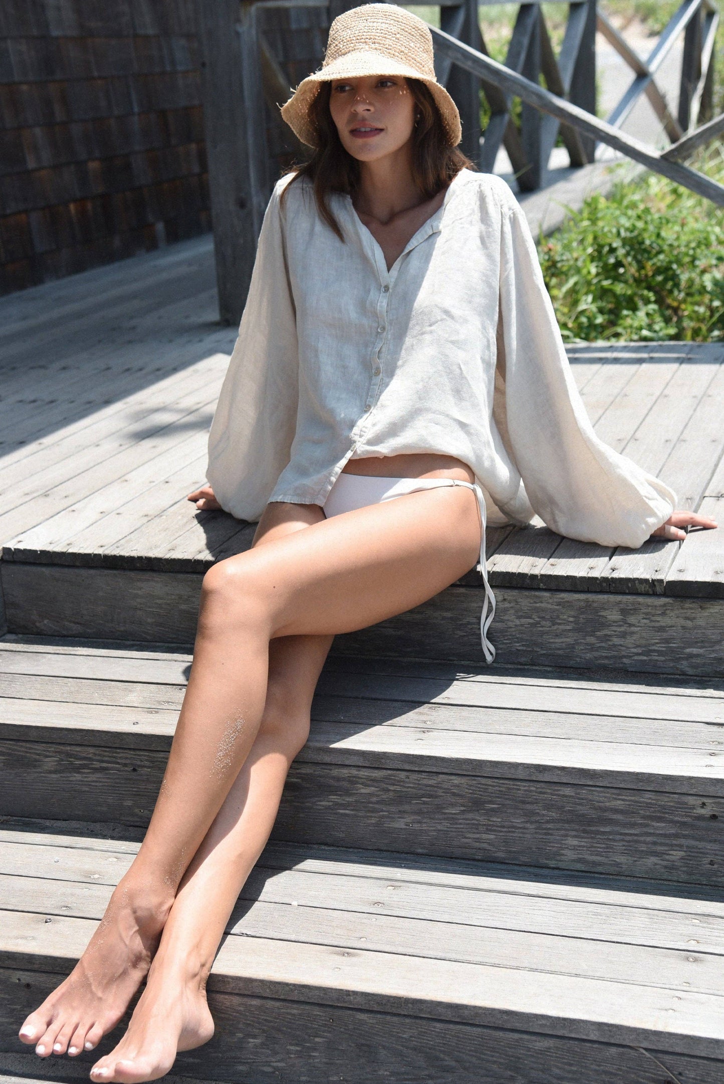 Lily Linen Blouse // Moon