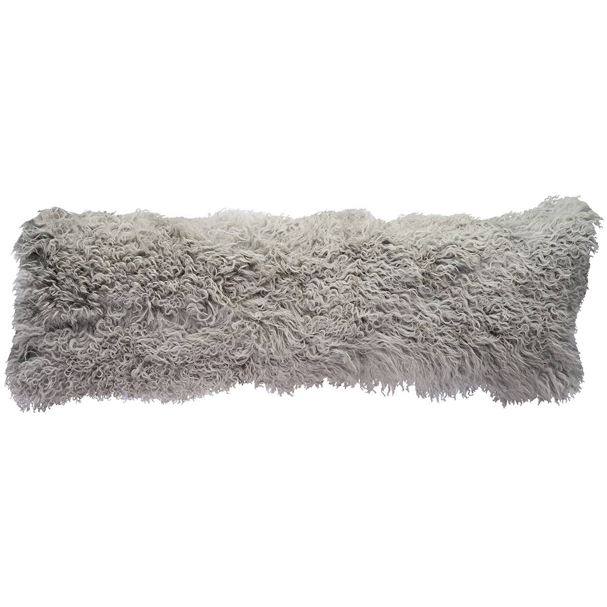 Tibetan Lumbar Pillow: Ash Grey 12x20