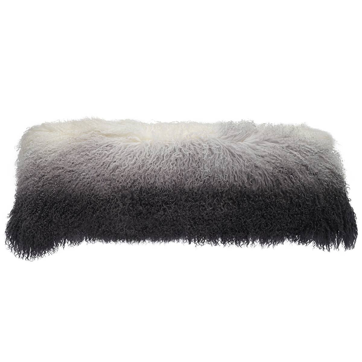 Tibetan Lumbar Pillow: Ombre Grey 12x20"