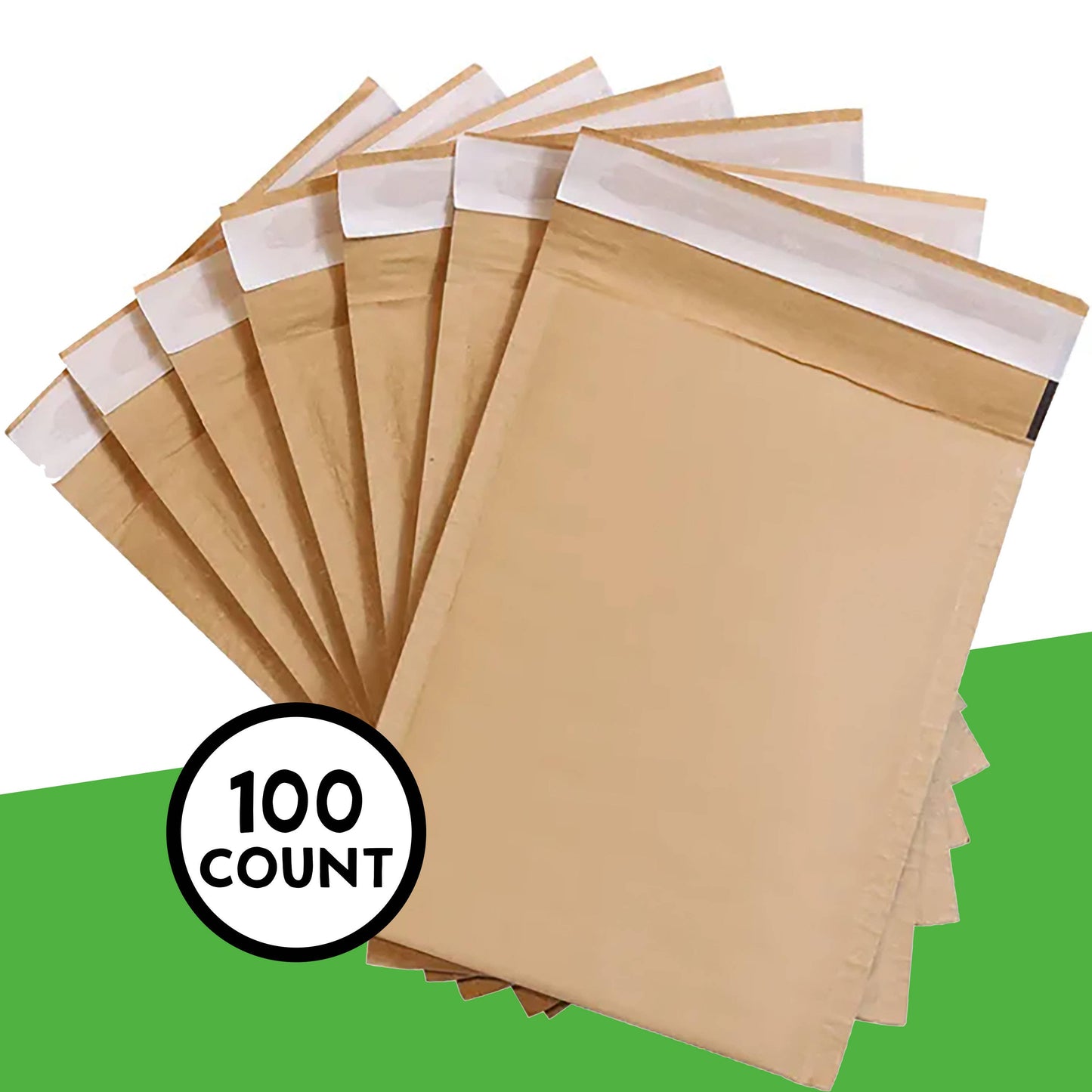 Coaco - 100pcs Kraft Mailers, Honeycomb Kraft Mailers, Padded Mailer: 10.5x15