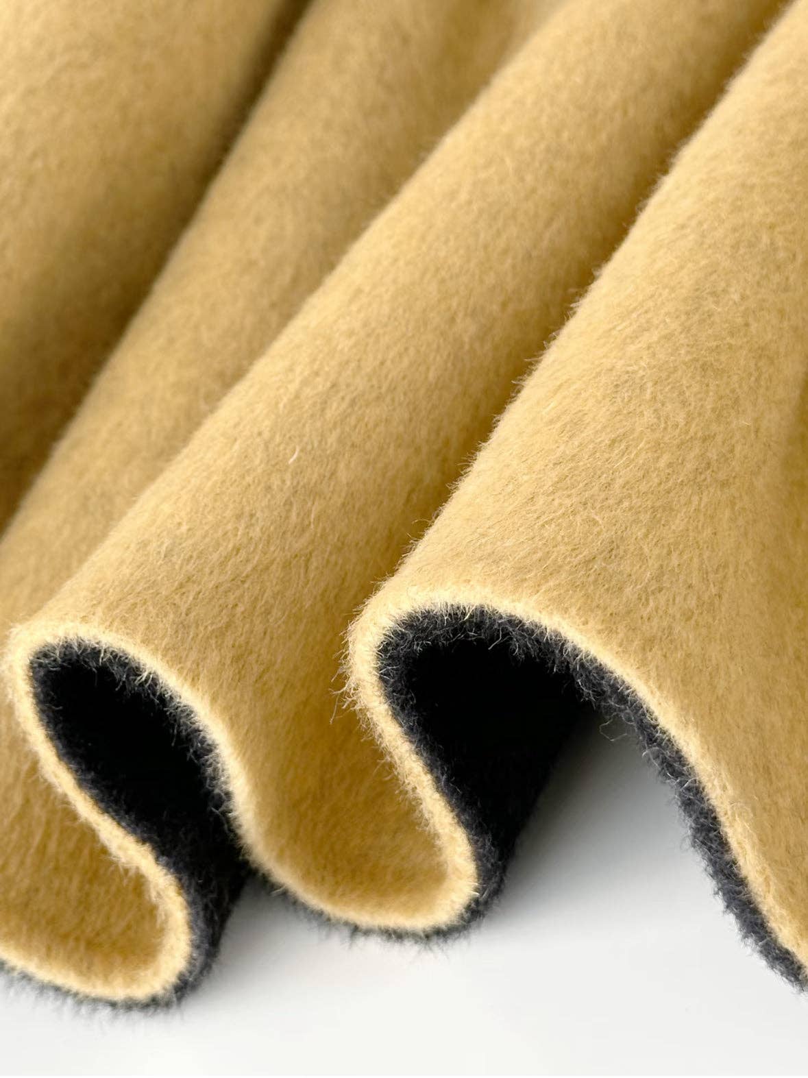 Loom & Line - Clara Mid-Length Two-tone Hooded Jacket - Mustard: One Size