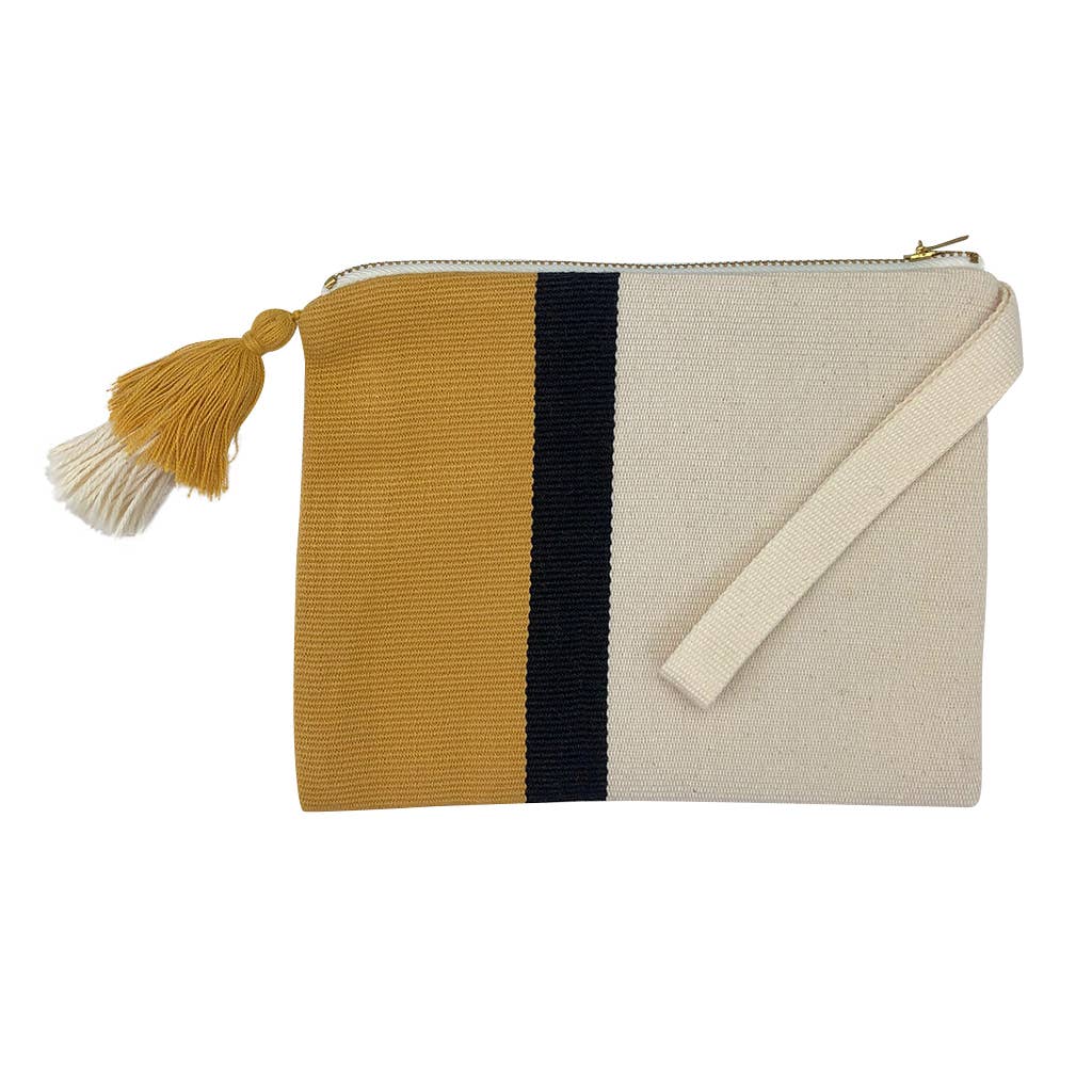 SLATE + SALT - Handloom Stripe Cosmetic Bag