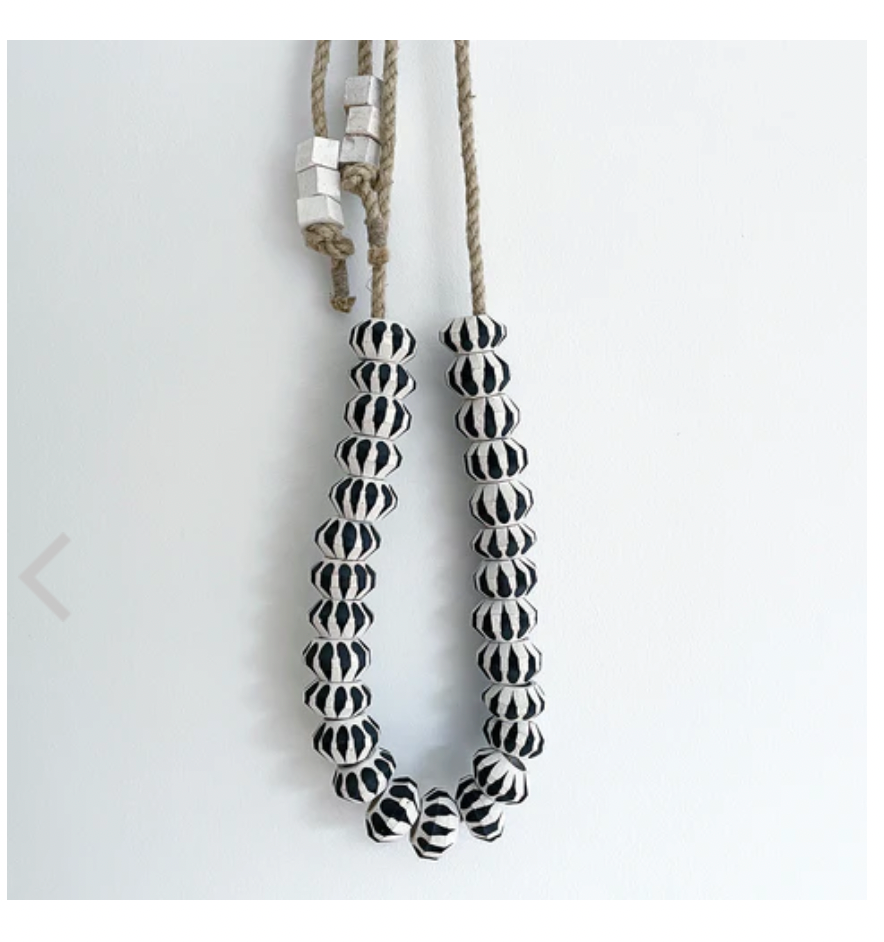 27 garland: indigo stripes pared beads