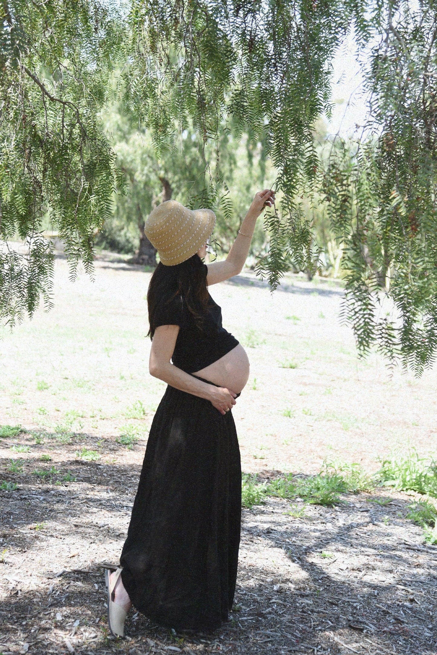 Amalfi Linen Skirt // Noir