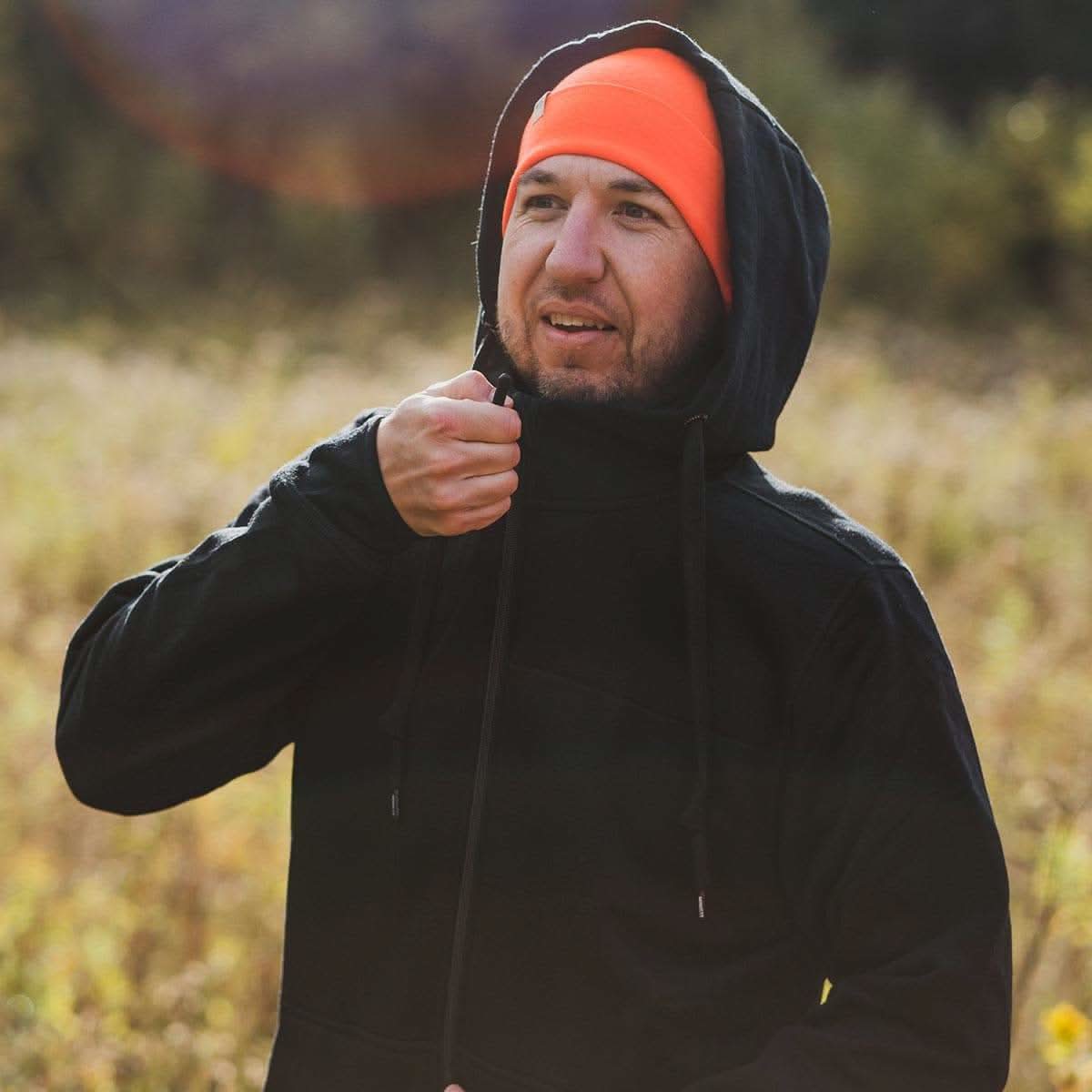 Minus33 Merino Wool - Men's Brushed Merino Wool Full-Zip Hoodie - Heavyweight: Black / M