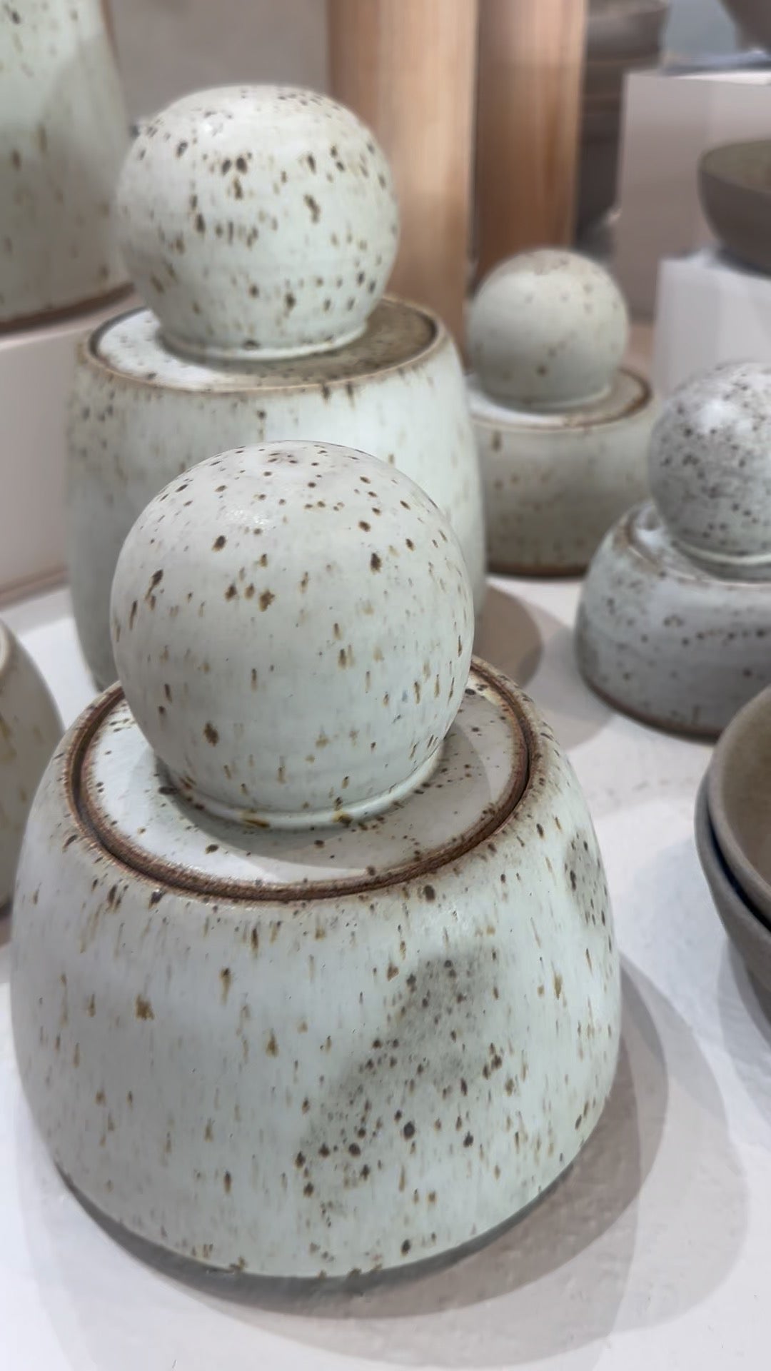 Alabaster White Stash Ceramic Jar Vessels : Small