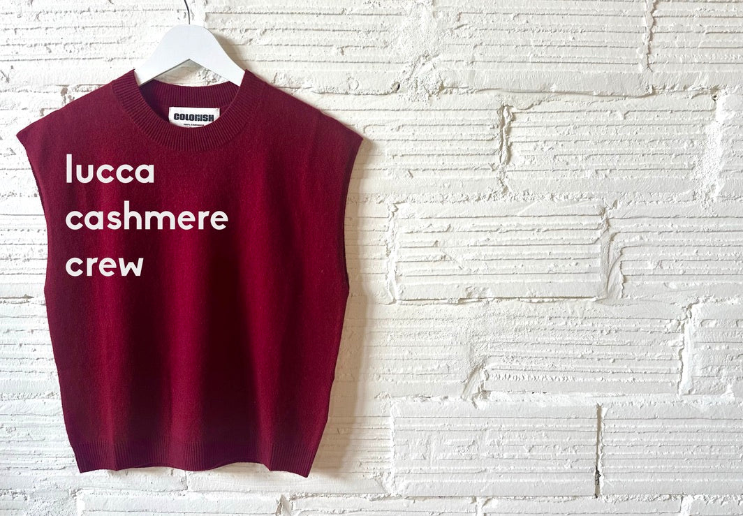 Lucca Crewneck Cashmere Pop Over by Colorush