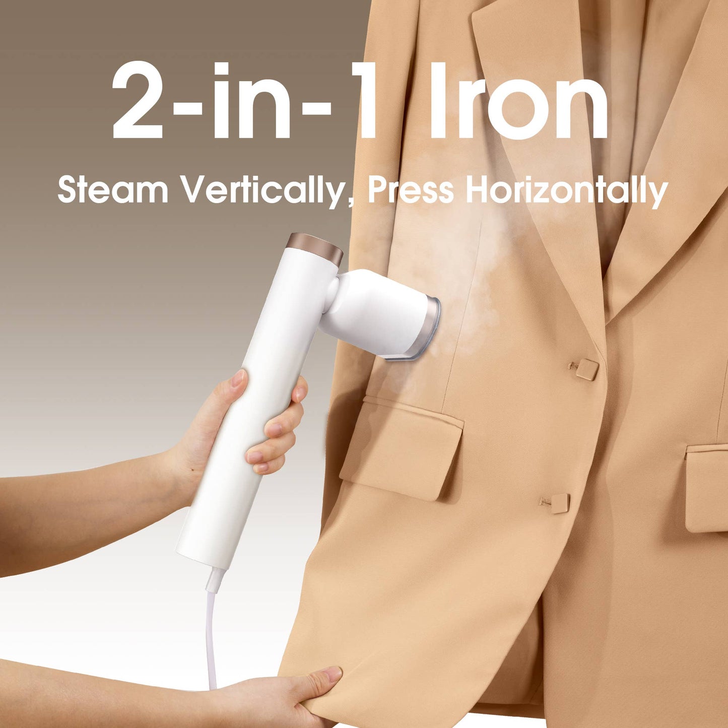Newbealer - Portable Garment Steamer and Iron, 2 Steam Modes