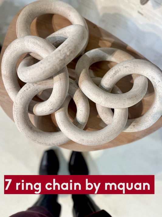7 Ring Chain - A Stoneware Sculpture by MQuan