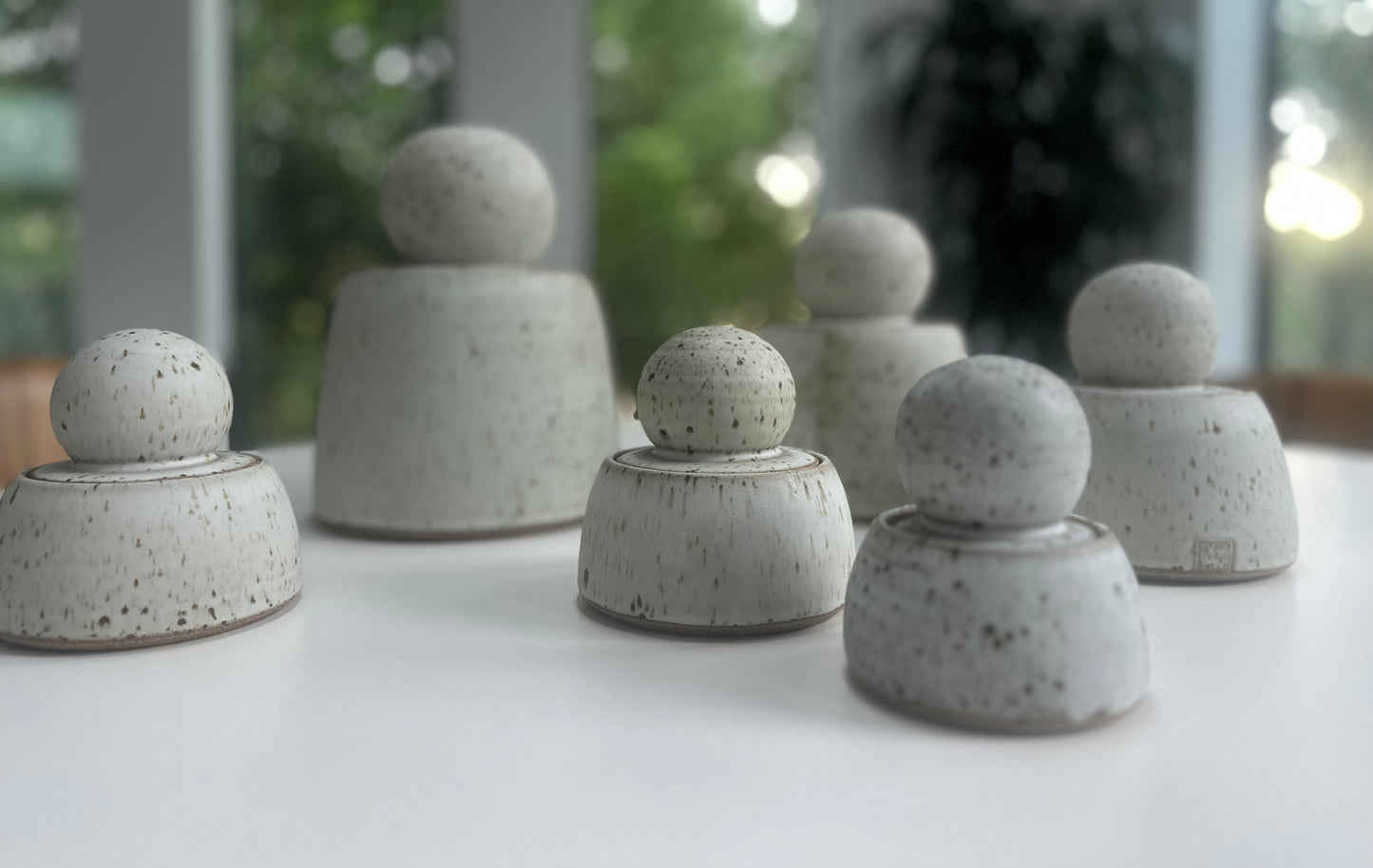 MH STUDIO - Alabaster White Stash Jars: Large