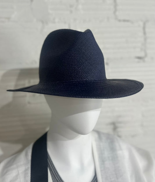 Spring Indigo Boncia Premium Straw Fedora by Reinhard Plank