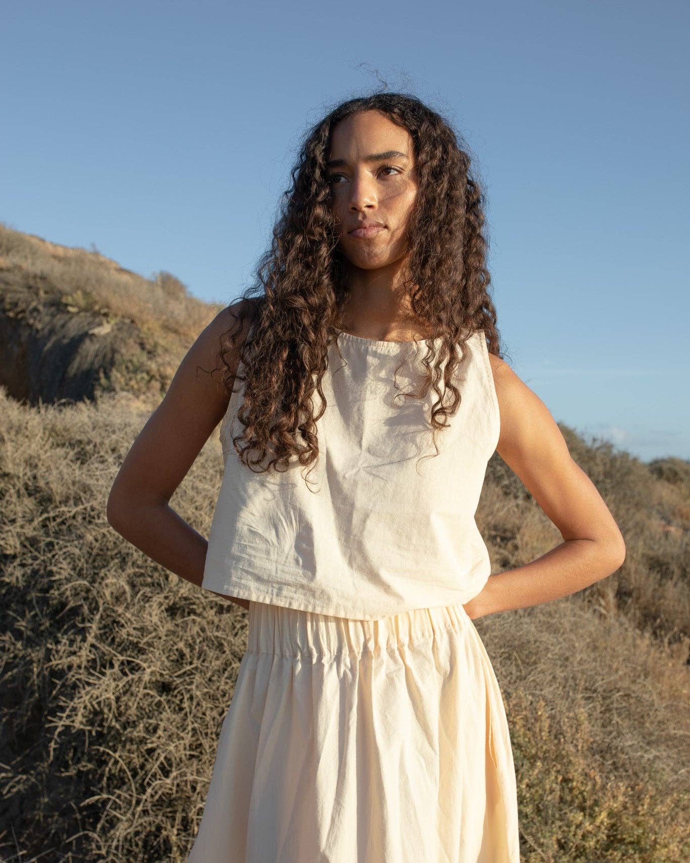 Honest Cotton - Palmer Tank: Almond / L/XL