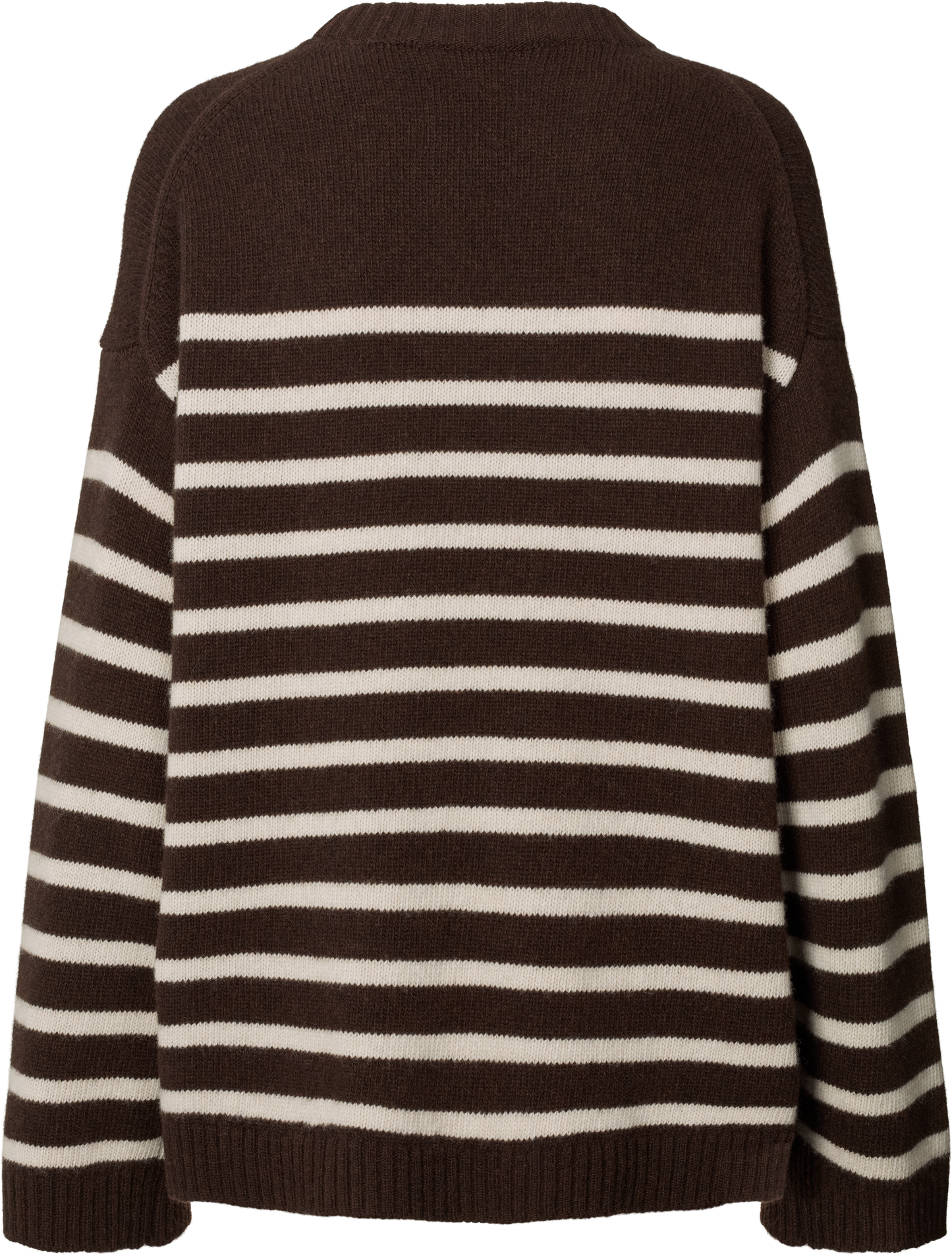 Brigitte Stripe Lambswool Sweater in Mulch
