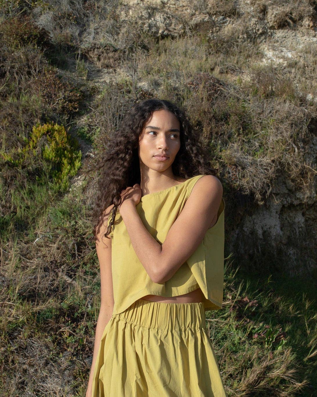 Honest Cotton - Palmer Tank: Almond / S/M