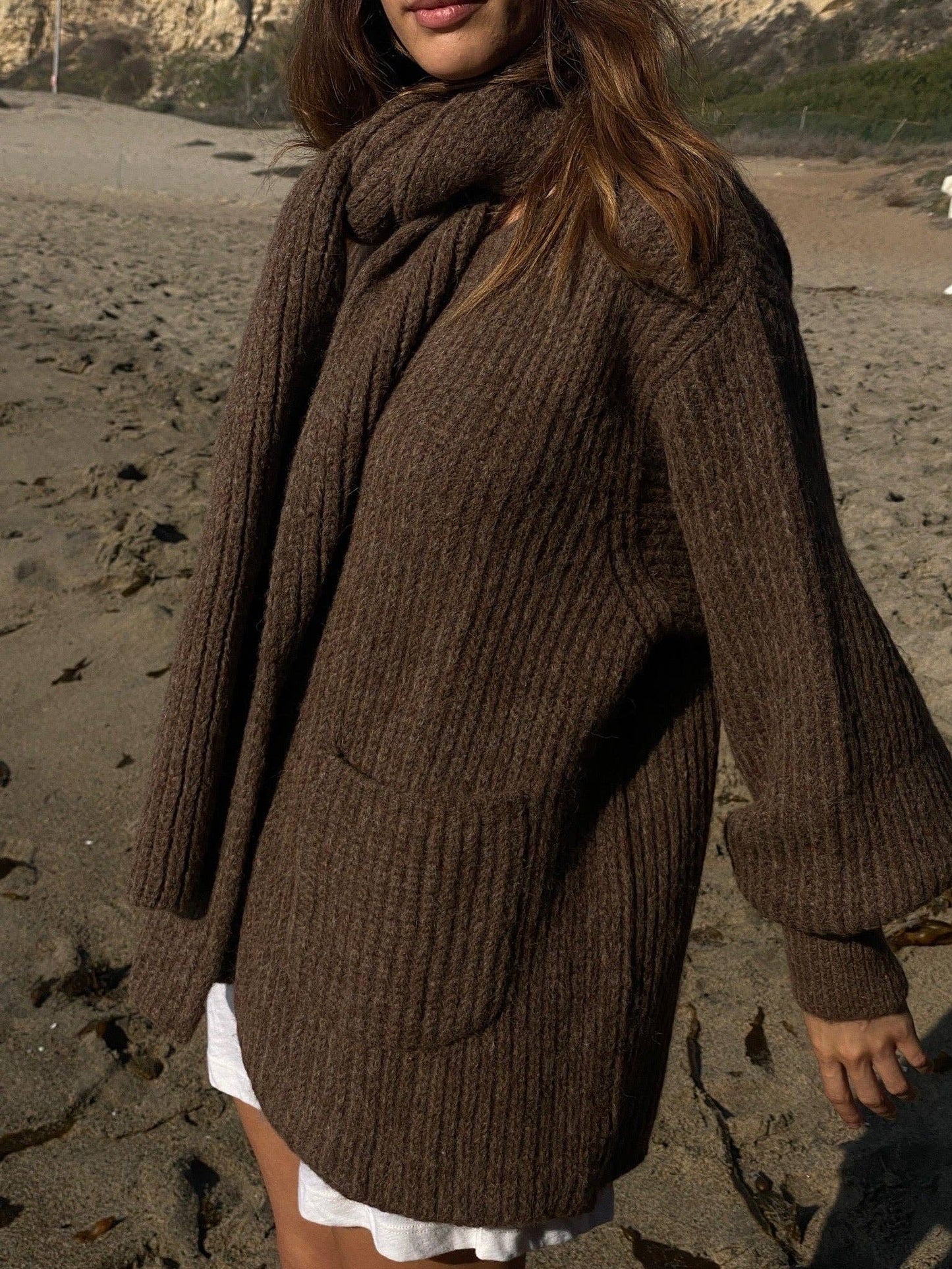 Na Nin - Dylan Knitted Alpaca Coat: Ivory / O/S