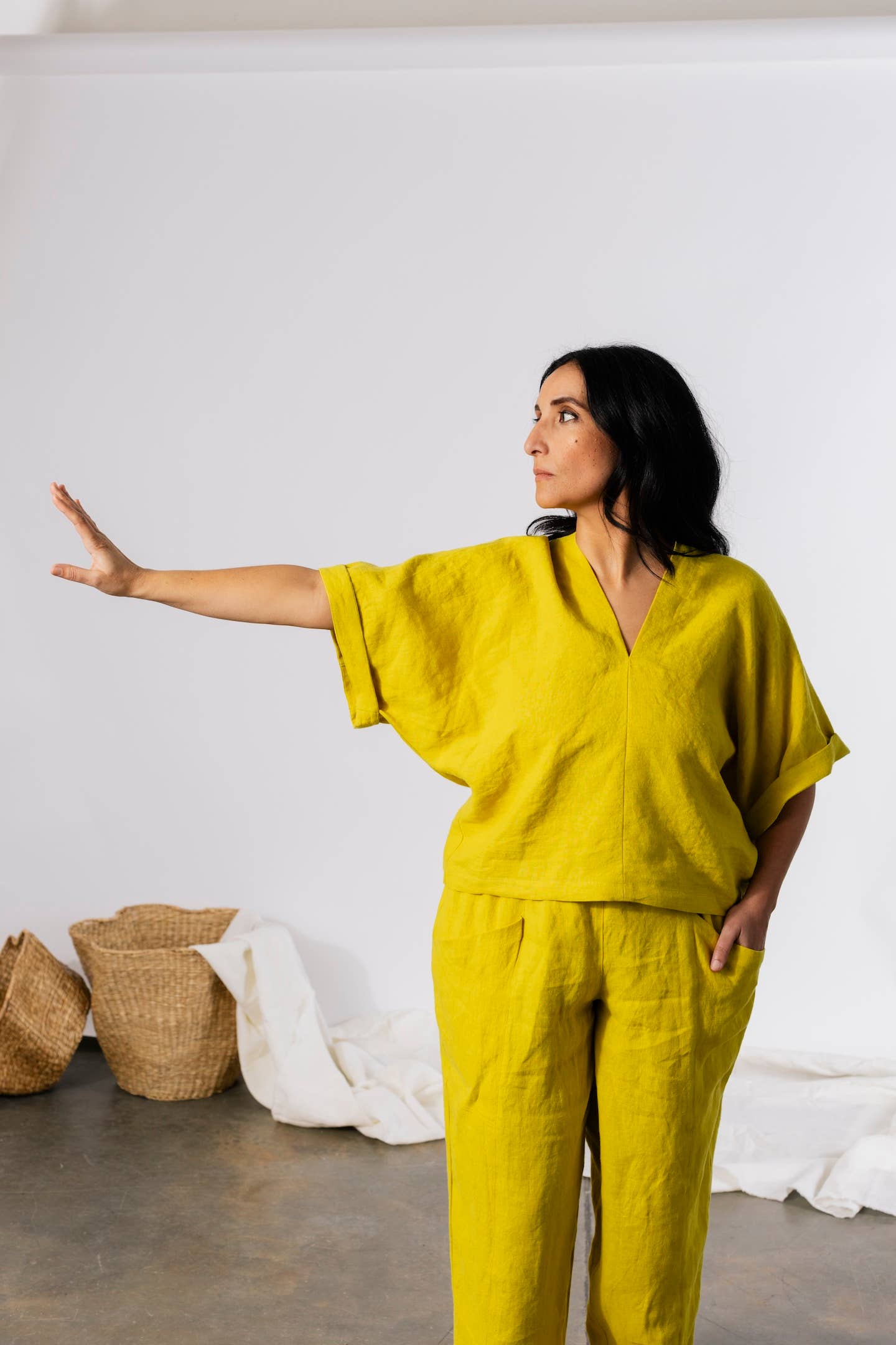 Pamut Apparel - Judith Top - Linen: White / L/XL