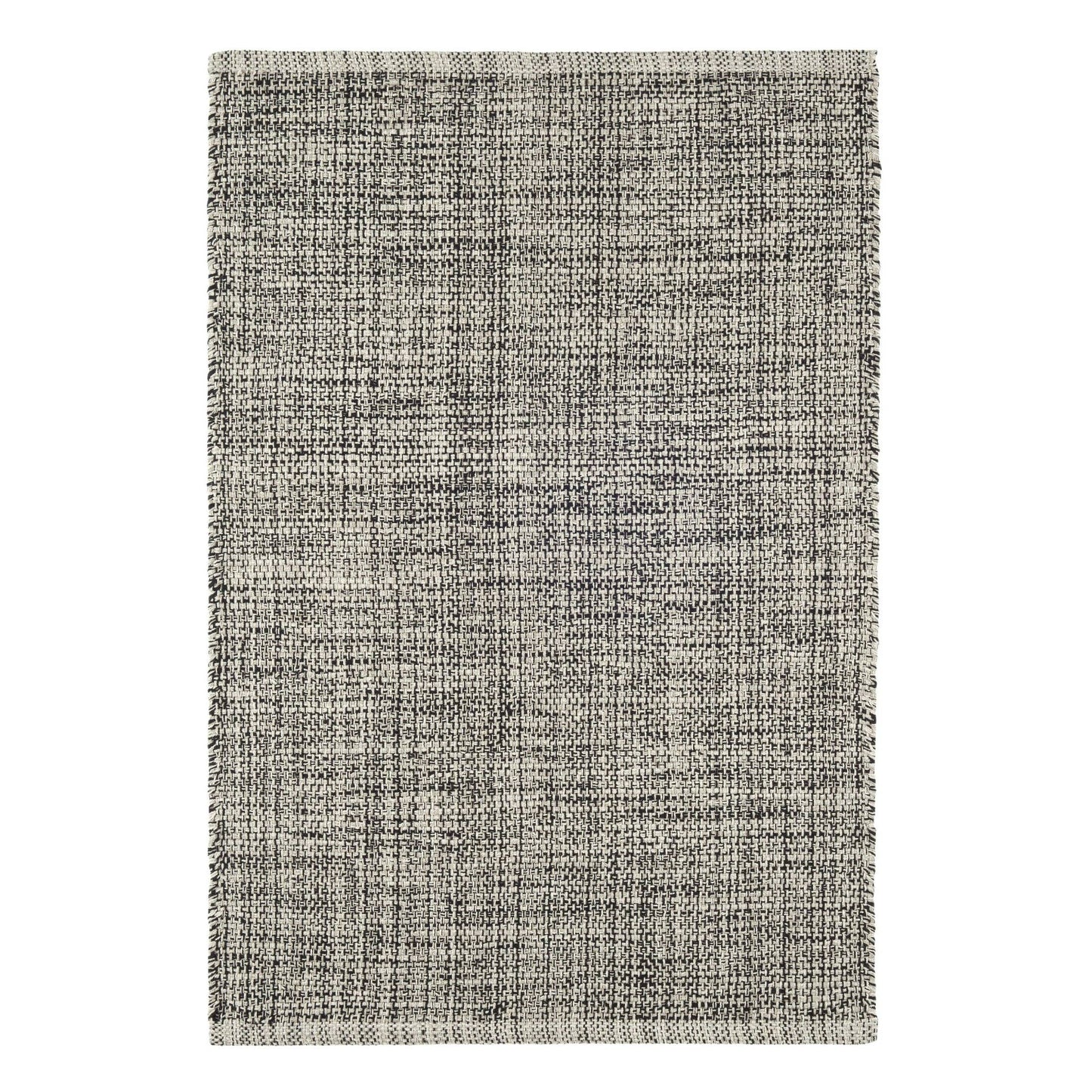Marled Handwoven Cotton Rug | Black: 2' x 3'