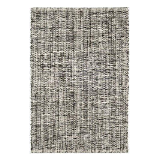 Marled Handwoven Cotton Rug | Black: 2' x 3'